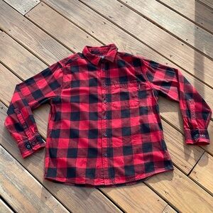 Eddie Bauer Buffalo Plaid Flannel Shirt Large